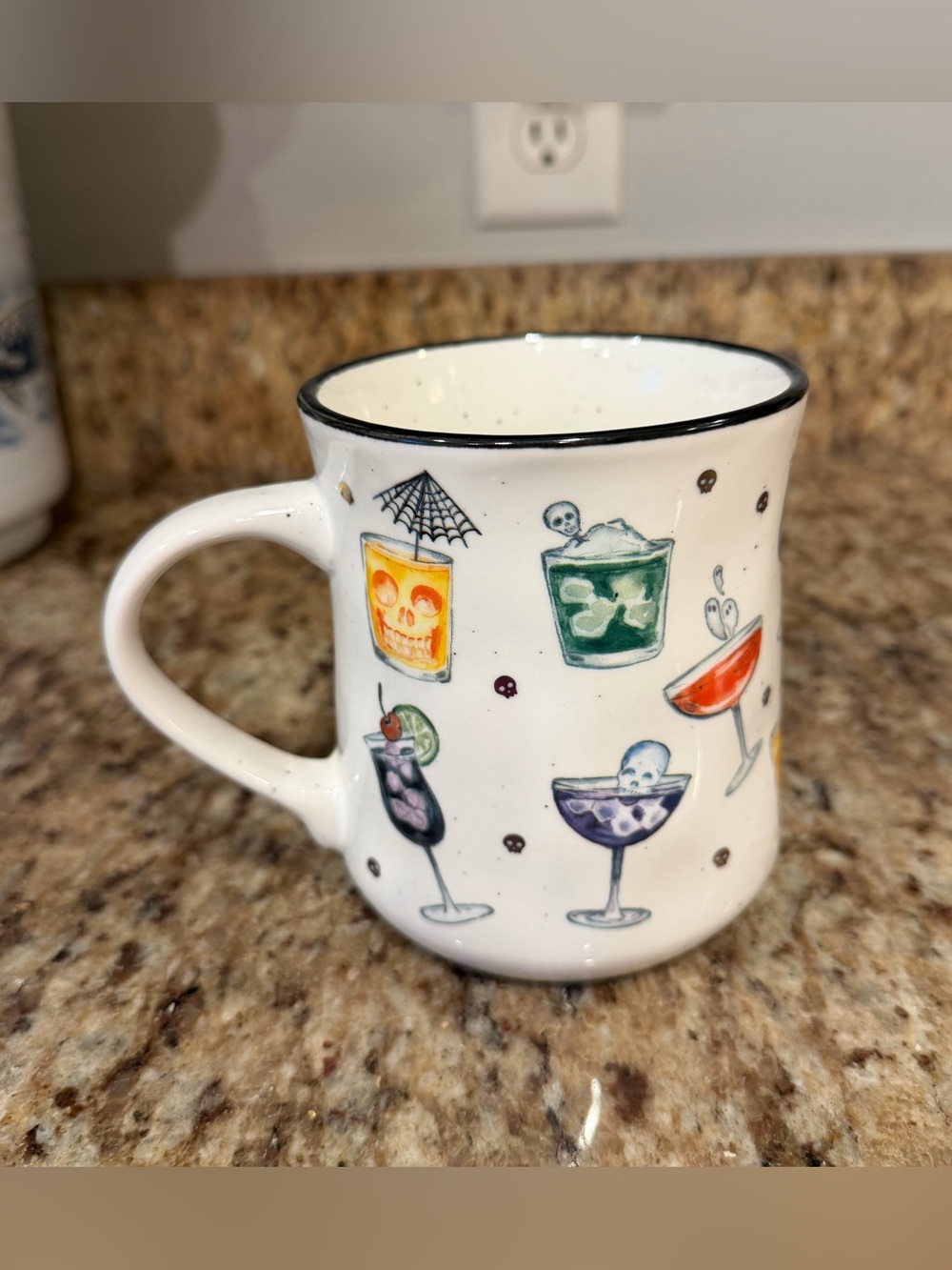 TJ Maxx White Halloween Drink Summerween Coffee Cocktail Novelty Mug Cup